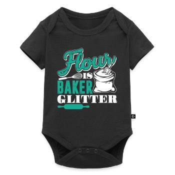 Baker Flour Is Baker Glitter - Baby Premium short-sleeve bodysuit - black - Front