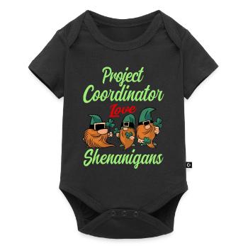 Coordonnatrice de projet Fête de la Saint-Patrick - Body à manches courtes Premium Bébé - noir - Devant
