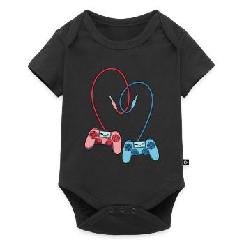 Gaming Controller Love - Baby Premium short-sleeve bodysuit - black - Front