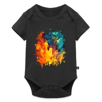 Cool Abstract Art: Colorful Liquid - Baby Premium short-sleeve bodysuit - black - Front