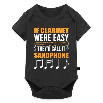 Clarinet Musical Instrument Clarinet Player - Baby Premium short-sleeve bodysuit - black - Front