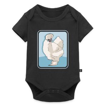 Silk Chicken Silk Chickens Silkie Chickens Gift - Baby Premium short-sleeve bodysuit - black - Front