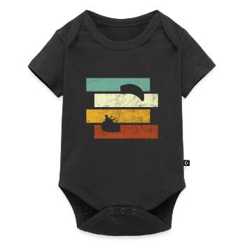 Kite Surf Rétro - Body à manches courtes Premium Bébé - noir - Devant
