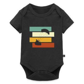 Kite Surf Rétro - Body à manches courtes Premium Bébé - noir - Devant
