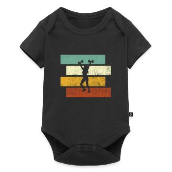 Fitness Girl Retro - Baby Premium short-sleeve bodysuit - black - Front