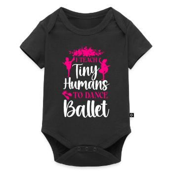 Ballet Dancer Dance Girl Ballerina - Baby Premium Kurzarmbody - Schwarz - Vorne