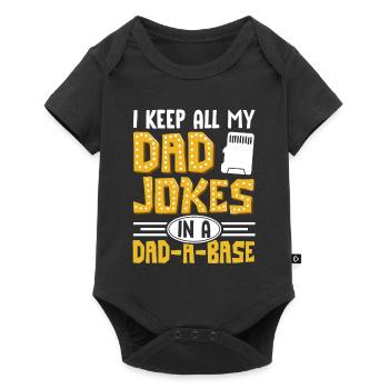 I Keep All My Dad Jokes In A Dad A Base - Baby Premium short-sleeve bodysuit - black - Front