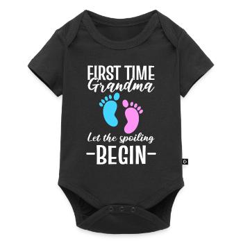 First Time Grandma Let The Spoiling Begin Granny - Baby Premium short-sleeve bodysuit - black - Front