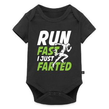 Run Fast I Just Farted für einen Jogger und - Baby Premium Kurzarmbody - Schwarz - Vorne