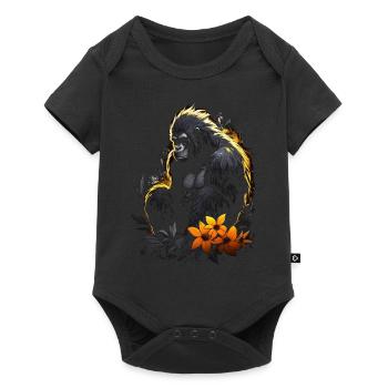 Gorilla Animal Monkey Zoo Animal Motif Animal Lover - Baby Premium short-sleeve bodysuit - black - Front