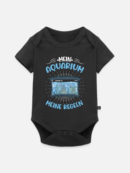 Mein Aquarium Meine Regeln Aquaristik Aquarist - Baby Premium Kurzarmbody - Schwarz