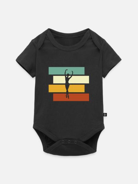 Tanzen Retro - Baby Premium Kurzarmbody - Schwarz