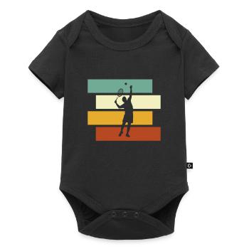 Tennis Rétro - Body à manches courtes Premium Bébé - noir - Devant