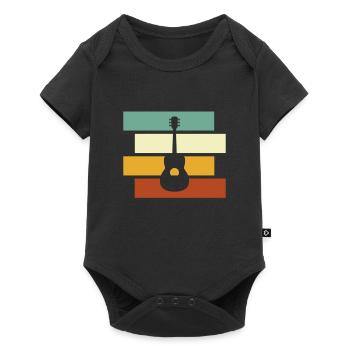 Guitar Retro - Baby Premium short-sleeve bodysuit - black - Front