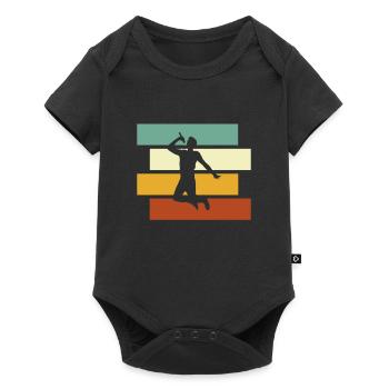 Chanter rétro - Body à manches courtes Premium Bébé - noir - Devant