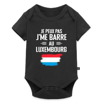 Je Peux Pas J'me Barre Au Luxembourg - Body à manches courtes Premium Bébé - noir - Devant