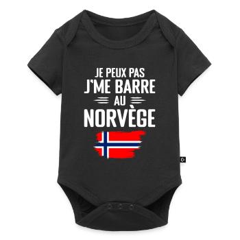 Je Peux Pas J'me Barre Au Norvège - Body à manches courtes Premium Bébé - noir - Devant