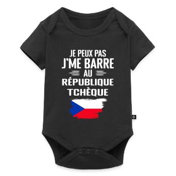 Je Peux Pas J'me Barre Au République Tchèque - Body à manches courtes Premium Bébé - noir - Devant
