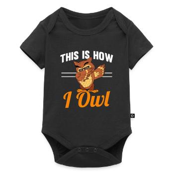 Cool Dabbing Owl Nocturnal Bird Bird Lover C’est - Body à manches courtes Premium Bébé - noir - Devant