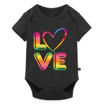 80s Retro CostumeTheme Party Costume 90s Party - Baby Premium short-sleeve bodysuit - black - Front