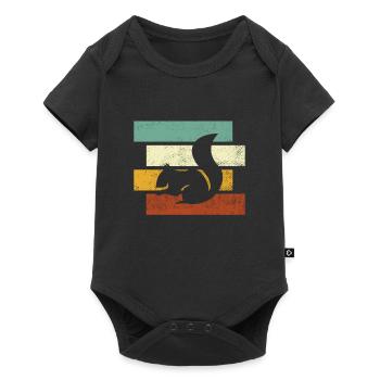 Squirrel Retro - Baby Premium short-sleeve bodysuit - black - Front