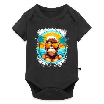 Monkey Beach Escape: Stand Out this Summer - Baby Premium short-sleeve bodysuit - black - Front