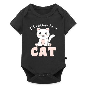 Je préfère être un chat - chat mignon - Body à manches courtes Premium Bébé - noir - Devant