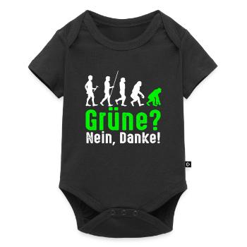 Grün Nein Danke Stellungnahme - Baby Premium Kurzarmbody - Schwarz - Vorne