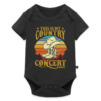 Ceci est ma chemise de concert country - Body à manches courtes Premium Bébé - noir - Devant