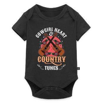 Amateur de musique country - Body à manches courtes Premium Bébé - noir - Devant