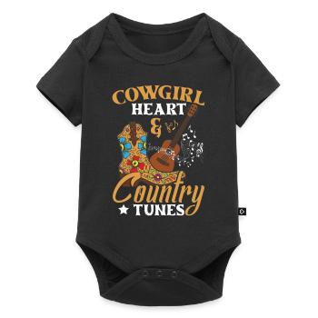Chansons country - Body à manches courtes Premium Bébé - noir - Devant