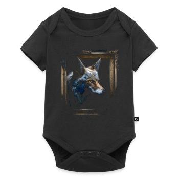 Fox Animal Lover Gift Motif animal sauvage - Body à manches courtes Premium Bébé - noir - Devant