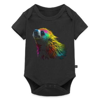 Paresseux Animal Cadeau Animal Motif Animal Coloré - Body à manches courtes Premium Bébé - noir - Devant