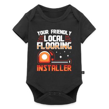 Your Flooring Installer - Baby Premium Kurzarmbody - Schwarz - Vorne