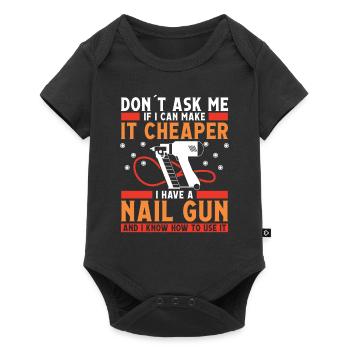 Dont ask me if I can make it cheaper, - Baby Premium Kurzarmbody - Schwarz - Vorne