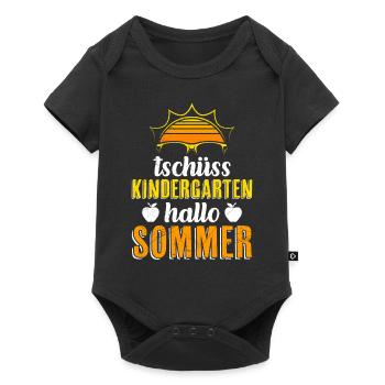Tschüss Kindergarten Hallo Sommer bald Schule - Baby Premium Kurzarmbody - Schwarz - Vorne