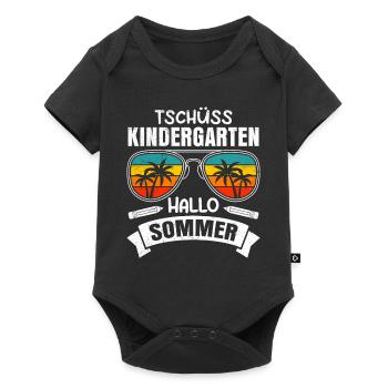 Tschüss Kindergarten Hallo Sommer bald Schule - Baby Premium Kurzarmbody - Schwarz - Vorne