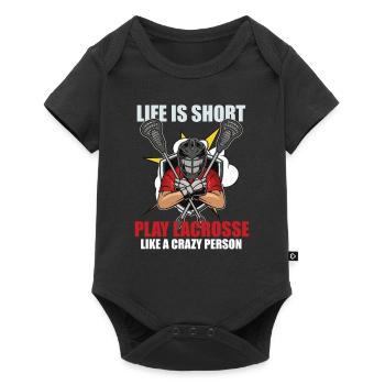 Lacrosse-spieler Lacrosse-trainer Lax Player - Baby Premium Kurzarmbody - Schwarz - Vorne