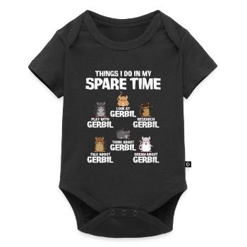 Gerbil Mouse Gift - Baby Premium short-sleeve bodysuit - black - Front