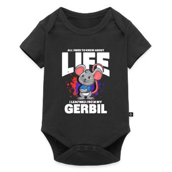 Gerbil Mouse Gift - Baby Premium short-sleeve bodysuit - black - Front