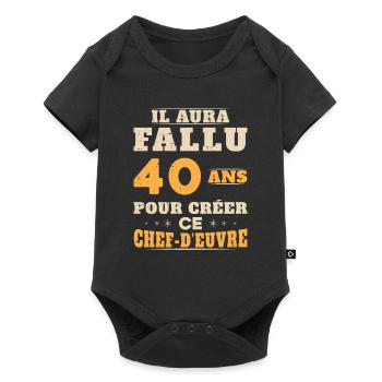 40 Ans pour créer ce chef d'euvre - Body à manches courtes Premium Bébé - noir - Devant