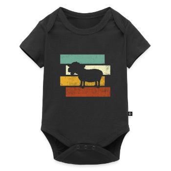 Sheep retro - Baby Premium short-sleeve bodysuit - black - Front