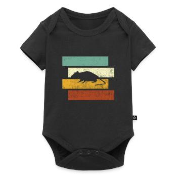 Mouse Retro - Baby Premium short-sleeve bodysuit - black - Front