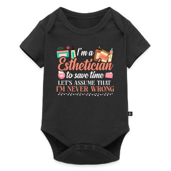 Cute Licensed Esthetician Skincare - Baby Premium Kurzarmbody - Schwarz - Vorne