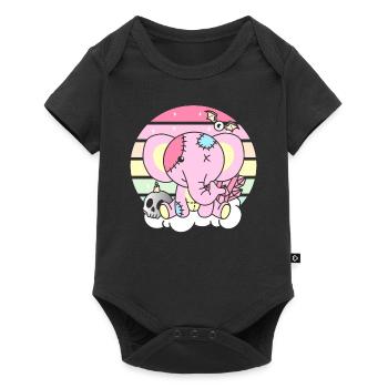 Kawaii Gothic Elephant Pastel Gothic Goth - Baby Premium short-sleeve bodysuit - black - Front