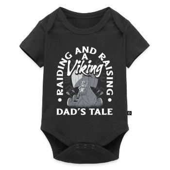 Raiding and Raising A Viking Dad's Tale Father's - Baby Premium short-sleeve bodysuit - black - Front