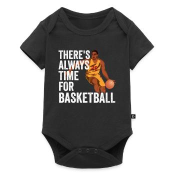 C’est toujours l’heure pour l’équipe des joueurs de basket-ball - Body à manches courtes Premium Bébé - noir - Devant