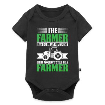 The farmer must be an optimist - farmer - Baby Premium short-sleeve bodysuit - black - Front