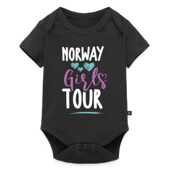 Tournée des filles de Norvège - Body à manches courtes Premium Bébé - noir - Devant