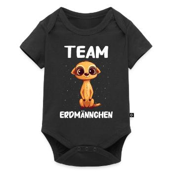 Erdmännchen Scharrtier Tier - Baby Premium Kurzarmbody - Schwarz - Vorne